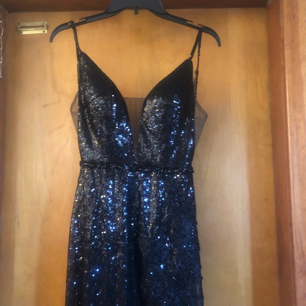 Stunning Black Sequined Gown